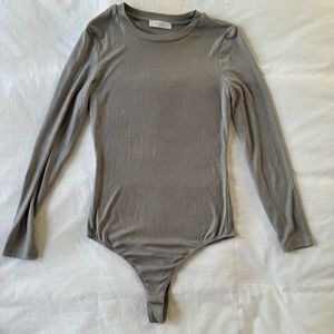 Long Sleeve Micro Stripe Bodysuit